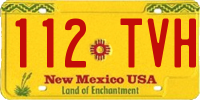 NM license plate 112TVH