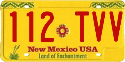 NM license plate 112TVV
