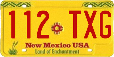 NM license plate 112TXG