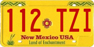 NM license plate 112TZI