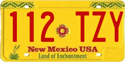 NM license plate 112TZY