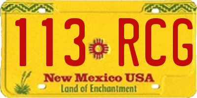 NM license plate 113RCG