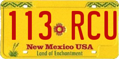 NM license plate 113RCU