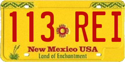 NM license plate 113REI