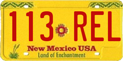 NM license plate 113REL