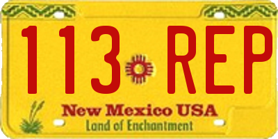 NM license plate 113REP