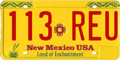 NM license plate 113REU