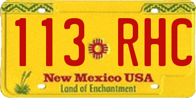 NM license plate 113RHC
