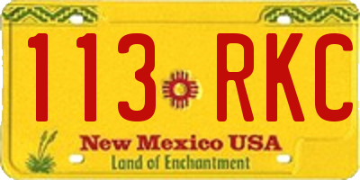 NM license plate 113RKC