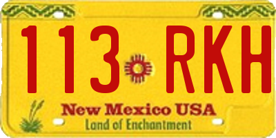 NM license plate 113RKH