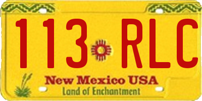 NM license plate 113RLC
