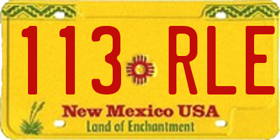 NM license plate 113RLE