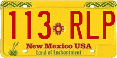 NM license plate 113RLP