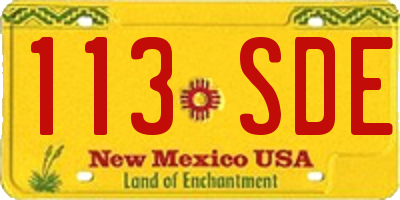 NM license plate 113SDE