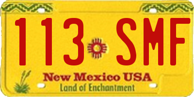 NM license plate 113SMF