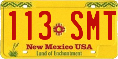 NM license plate 113SMT