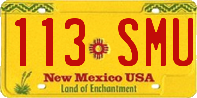 NM license plate 113SMU