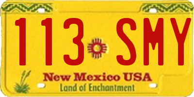 NM license plate 113SMY
