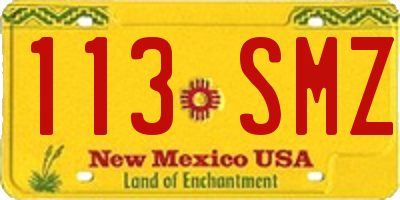 NM license plate 113SMZ