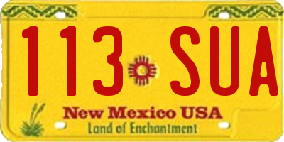 NM license plate 113SUA