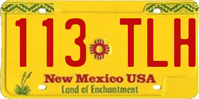 NM license plate 113TLH