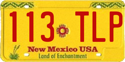 NM license plate 113TLP