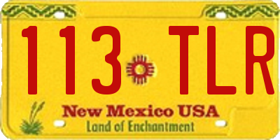 NM license plate 113TLR