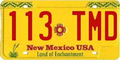 NM license plate 113TMD