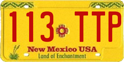 NM license plate 113TTP