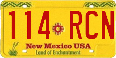 NM license plate 114RCN