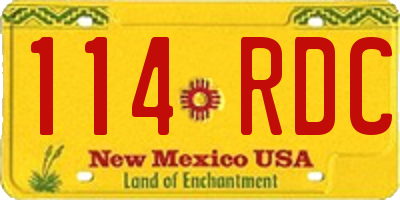 NM license plate 114RDC