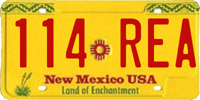 NM license plate 114REA