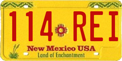 NM license plate 114REI