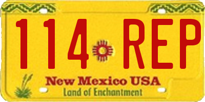 NM license plate 114REP