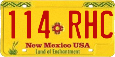 NM license plate 114RHC
