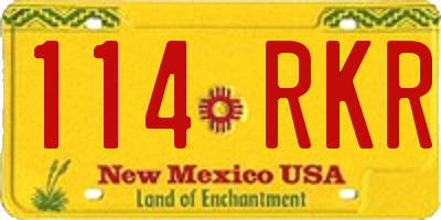NM license plate 114RKR