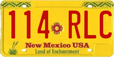 NM license plate 114RLC
