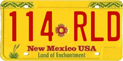 NM license plate 114RLD