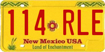 NM license plate 114RLE
