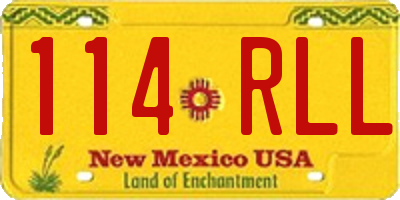 NM license plate 114RLL