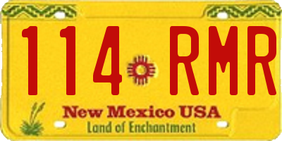 NM license plate 114RMR