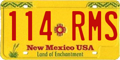 NM license plate 114RMS