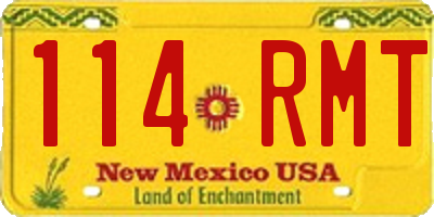 NM license plate 114RMT