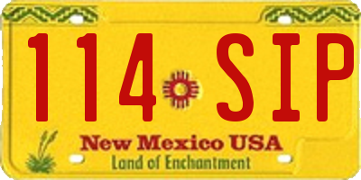NM license plate 114SIP