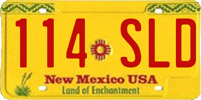 NM license plate 114SLD