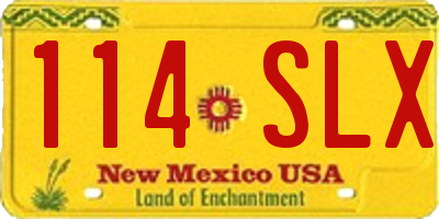 NM license plate 114SLX