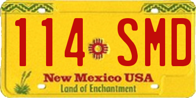 NM license plate 114SMD