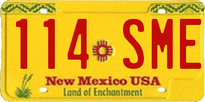 NM license plate 114SME