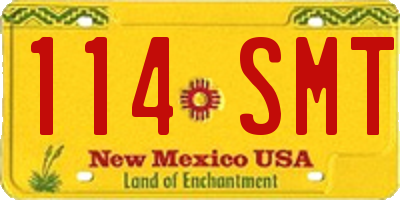 NM license plate 114SMT