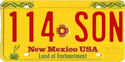 NM license plate 114SON